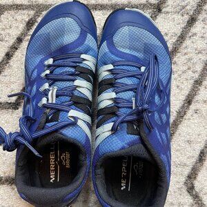 Merrell Trail Glove 4 Women's Blue Low Top Barefoot Vibram Sneakers SZ 8